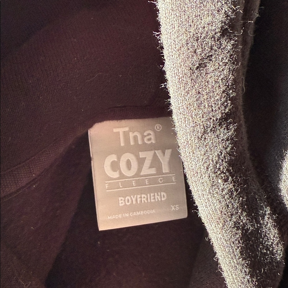 TNA Cozy Fleece Hoodie in Black